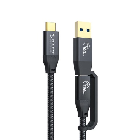 Kabel USB Orico ACC32-03-BK-BP USB-C - USB-C+USB-A 20 Gbps, 4K, 100W, 0,3m ORICO Kabel USB Orico ACC32-03-BK-BP USB-C - USB-C+USB-A 20 Gbps, 4K, 100W, 0,3m ORICO