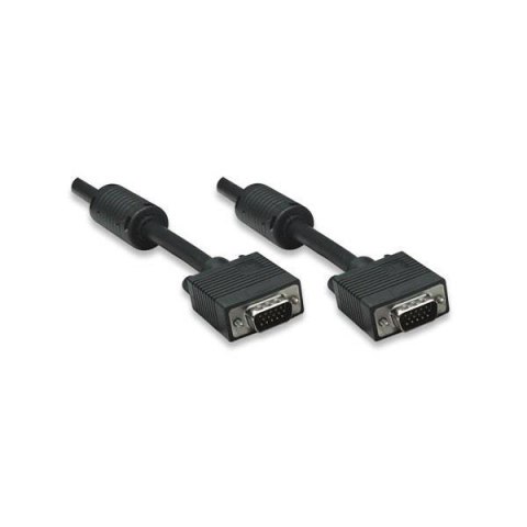 Kabel VGA Manhattan 15 M/15 M, 10m, ferryt, czarny Manhattan