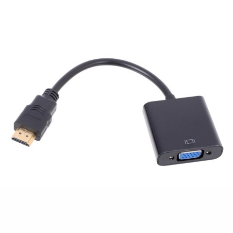 Kabel adapter Akyga AK-AD-42 VGA F - HDMI M 0,15m czarny AKYGA Kabel adapter Akyga AK-AD-42 VGA F - HDMI M 0,15m czarny AKYGA