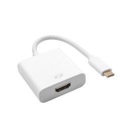 Kabel adapter Akyga AK-AD-53 USB C/M - HDMI F 0,15m biały AKYGA