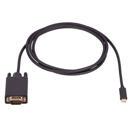 Kabel adapter Akyga AK-AV-17 USB C - VGA 1,8m czarny AKYGA
