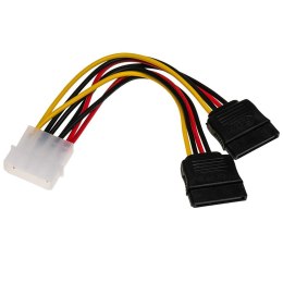 Kabel adapter Akyga AK-CA-16 Molex (M) - 2x SATA (F) 0,15m AKYGA