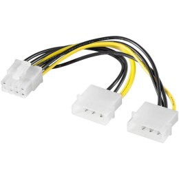 Kabel adapter Akyga AK-CA-29 2x Molex (M) - PCI-Express 8 pin (M) 0,15m AKYGA