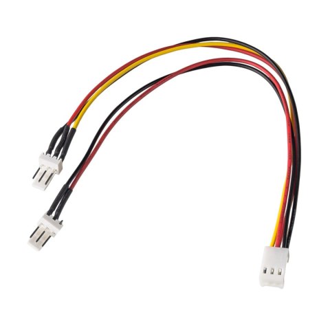 Kabel adapter Akyga AK-CA-52 3-pin (F) - 2x 3-pin (M) 0,15m AKYGA Kabel adapter Akyga AK-CA-52 3-pin (F) - 2x 3-pin (M) 0,15m AKYGA