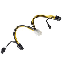 Kabel adapter Akyga AK-CA-55 PCI Express 6 pin (F) / 2x 8 (6+2) pin (M) 0,15m AKYGA