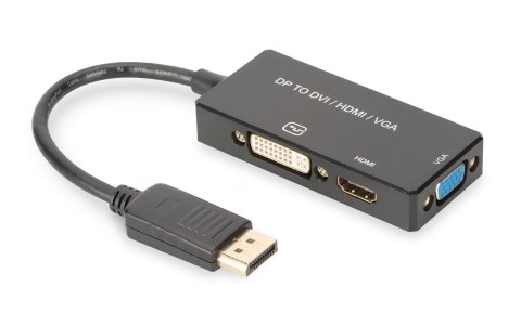 Kabel adapter DIGITUS 3w1 DisplayPort 4K 30Hz/1080p 60Hz DP / HDMI(UHD)+DVI-I+VGA (FHD) M/Ż 0,2m Digitus Kabel adapter DIGITUS 3w1 DisplayPort 4K 30Hz/1080p 60Hz DP / HDMI(UHD)+DVI-I+VGA (FHD) M/Ż 0,2m Digitus