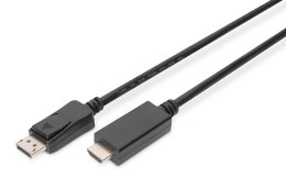 Kabel adapter DIGITUS DisplayPort 1.2 4K 60Hz UHD Typ DP/HDMI A M/M czarny 2m Digitus