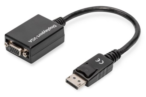 Kabel adapter DIGITUS DisplayPort z zatrzaskiem 1080p 60Hz FHD Typ DP/DSUB15 M/Ż czarny 0.15m Digitus Kabel adapter DIGITUS DisplayPort z zatrzaskiem 1080p 60Hz FHD Typ DP/DSUB15 M/Ż czarny 0.15m Digitus