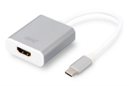 Kabel adapter DIGITUS HDMI 4K 30Hz UHD na USB 3.0 Typ C, z audio, aluminiowy Digitus Kabel adapter DIGITUS HDMI 4K 30Hz UHD na USB 3.0 Typ C, z audio, aluminiowy Digitus
