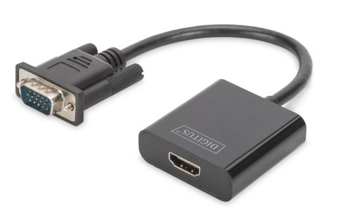Kabel adapter DIGITUS VGA do HDMI 1080p FHD audio 3.5mm MiniJack Digitus Kabel adapter DIGITUS VGA do HDMI 1080p FHD audio 3.5mm MiniJack Digitus