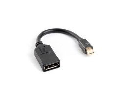 Kabel adapter Lanberg AD-0003-BK mini Displayport (M) -> Displayport (F) czarny LANBERG