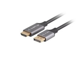Kabel adapter Lanberg Displayport (M) -> HDMI (M) 1M 4K czarno-srebrny LANBERG