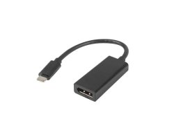 Kabel adapter Lanberg USB type-C(M) - DisplayPort(F) 0,15m czarny LANBERG
