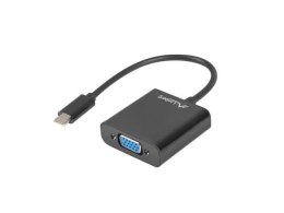 Kabel adapter Lanberg USB type-C(M) - VGA(F) 0,15m czarny LANBERG
