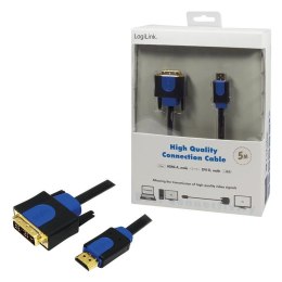 Kabel adapter LogiLink CHB3105 HDMI > DVI, 5m LogiLink