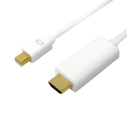Kabel adapter LogiLink CV0123 Mini DisplayPort 1.2 - HDMI, 4K, biały, 2m LogiLink