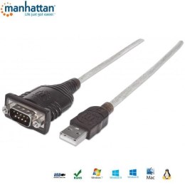 Kabel adapter Manhattan USB/COM RS232 0,45m Manhattan
