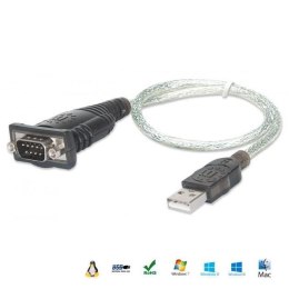 Kabel adapter Manhattan USB/COM RS232 0,45m Manhattan