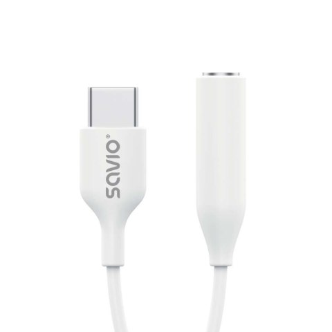 Kabel adapter Savio AK-52 USB-C - Mini Jack 3,5mm (F), Samsung Savio Kabel adapter Savio AK-52 USB-C - Mini Jack 3,5mm (F), Samsung Savio