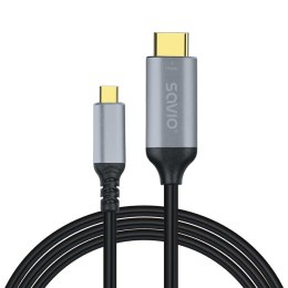Kabel adapter Savio CL-184 USB-C do HDMI v2.0b, 3m, miedź Savio