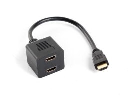Kabel adapter/splitter Lanberg AD-0019-BK HDMI-A (M) -> 2x HDMI-A (F) 0,2m czarny LANBERG