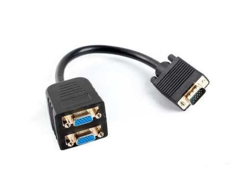 Kabel adapter/splitter Lanberg AD-0020-BK VGA (M) -> 2x VGA (F) 0,2m czarny LANBERG Kabel adapter/splitter Lanberg AD-0020-BK VGA (M) -> 2x VGA (F) 0,2m czarny LANBERG