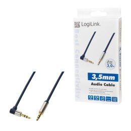 Kabel audio stereo LogiLink CA11300 3,5 mm, M/M, 3m, kąt 90° LogiLink