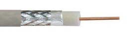 Kabel koncentryczny DIGITUS RG-6, 75 Ohm, ekran (folia + oplot 77%), Eca, PVC, 100m, biały, szpula Digitus