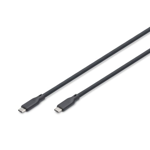 Kabel połączeniowy DIGITUS silikonowy USB-C - USB-C, USB 4 Gen3 40G 8K 240W, 1m czarny Digitus Kabel połączeniowy DIGITUS silikonowy USB-C - USB-C, USB 4 Gen3 40G 8K 240W, 1m czarny Digitus