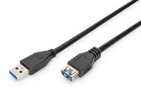 Kabel przedłużający DIGITUS USB 3.1 Gen.1 SuperSpeed 5Gbps Typ USB A/USB A M/Ż czarny 3m Digitus Kabel przedłużający DIGITUS USB 3.1 Gen.1 SuperSpeed 5Gbps Typ USB A/USB A M/Ż czarny 3m Digitus