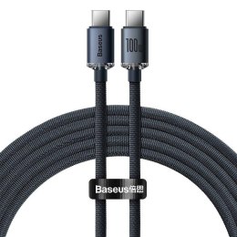 Kabel przewód USB-C PD 2.0 200cm Baseus Crystal CAJY000701 Quick Charge 3.0 5A z obsługą szybkiego ładowania 100W Baseus