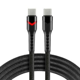 Kabel przewód USB-C PD RGB LED 3m everActive CBB-3PDR Power Delivery 2,25A z obsługą szybkiego ładowania 45W Everactive