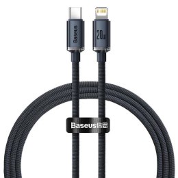 Kabel przewód USB-C / Typ-C - Lightning / iPhone 120cm Baseus Crystal CAJY000201 z obsługą szybkiego ładowania 20W PD Baseus