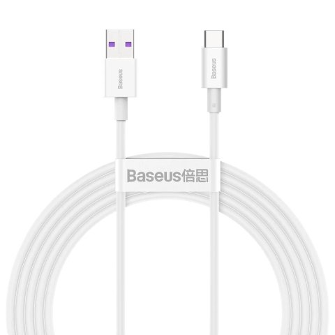 Kabel przewód USB - USB-C / Typ-C 200cm Baseus Superior CATYS-A02 z obsługą szybkiego ładowania 66W Baseus Kabel przewód USB - USB-C / Typ-C 200cm Baseus Superior CATYS-A02 z obsługą szybkiego ładowania 66W Baseus