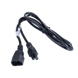 Kabel zasilający Akyga AK-NB-09A IEE C5 - C14 do notebooka (koniczynka) 250V/50Hz 2,5A 1,5m czarny AKYGA