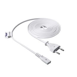 Kabel zasilający Akyga AK-RD-06A ósemka CCA CEE 7/16 / IEC C7 1,5 m biały AKYGA