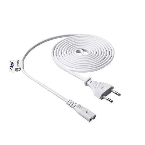 Kabel zasilający Akyga AK-RD-06A ósemka CCA CEE 7/16 / IEC C7 1,5 m biały AKYGA