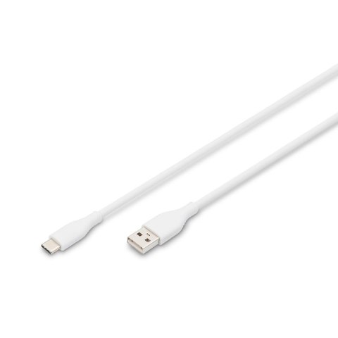 Kabel zasilający DIGITUS silikonowy USB-A - USB-C, USB 2.0 60W, 0,5m biały Digitus Kabel zasilający DIGITUS silikonowy USB-A - USB-C, USB 2.0 60W, 0,5m biały Digitus