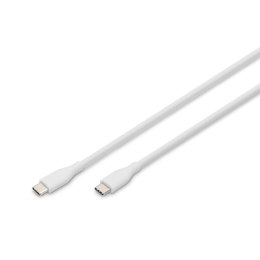 Kabel zasilający DIGITUS silikonowy USB-C - USB-C, USB 2.0 60W, 0,5m biały Digitus