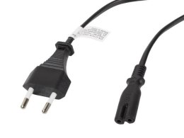 Kabel zasilający Lanberg CEE 7/16 -> IEC 320 C7 EURO (radiowy) 1,8m czarny LANBERG