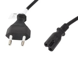Kabel zasilający Lanberg CEE 7/16 -> IEC 320 C7 EURO (radiowy) 3m VDE czarny LANBERG