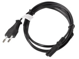 Kabel zasilający Lanberg CEE 7/16 -> IEC 320 C7 EURO (radiowy) 3m czarny LANBERG
