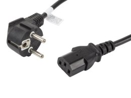 Kabel zasilający Lanberg CEE 7/7 -> IEC 320 C13 1,8m VDE czarny LANBERG