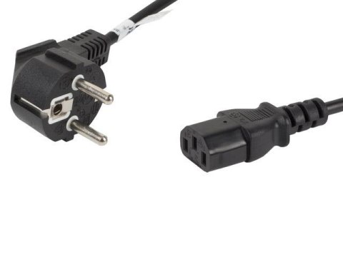 Kabel zasilający Lanberg CEE 7/7 -> IEC 320 C13 1,8m czarny LANBERG Kabel zasilający Lanberg CEE 7/7 -> IEC 320 C13 1,8m czarny LANBERG