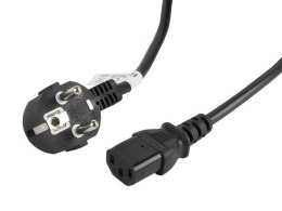 Kabel zasilający Lanberg CEE 7/7 -> IEC 320 C13 3m VDE czarny LANBERG