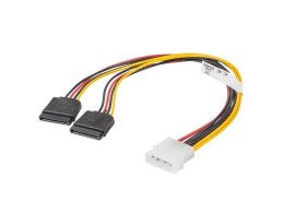 Kabel zasilający Lanberg Molex(M) -> 2x SATA(F) 0,3m LANBERG