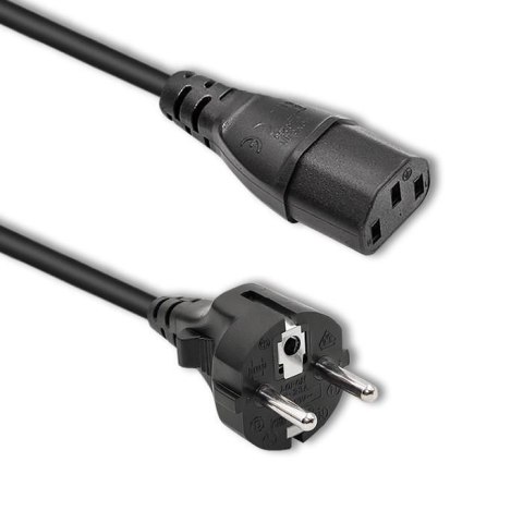 Kabel zasilający Qoltec IEC C13/SCHUKO | 3x0.75mm2 | 1.8m Qoltec