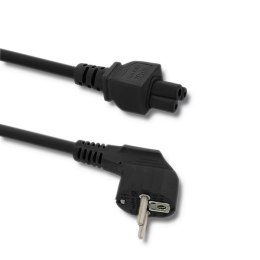 Kabel zasilający Qoltec IEC C5/SCHUKO | koniczynka | 3x0.75mm2 | 1.4m Qoltec