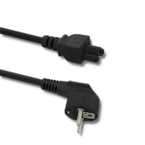Kabel zasilający Qoltec IEC C5/SCHUKO | koniczynka | 3x0.75mm2 | 1.4m Qoltec
