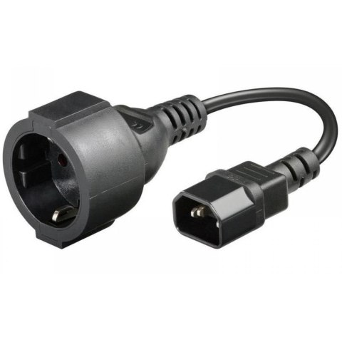 Kabel zasilający / adapter Manhattan C14/Schuko F 0,23m czarny Manhattan